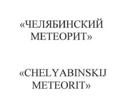 Купить товарный знак Челябинский метеорит